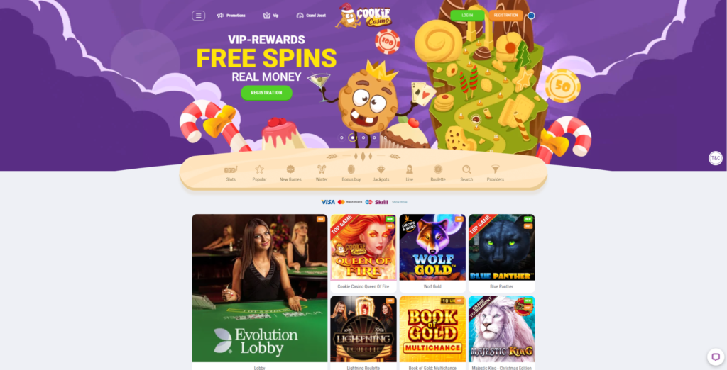 Cookie Casino Bonus pagina - Welkomstbonus aanbieding